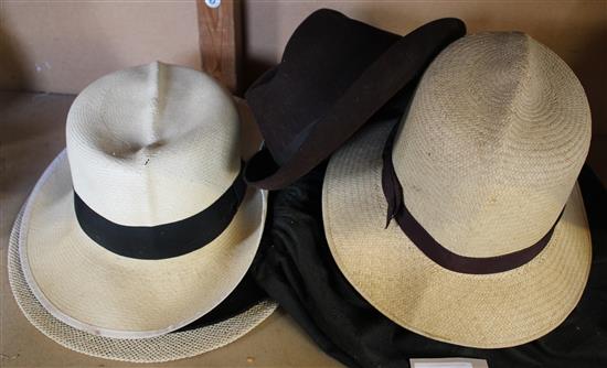 Stetson and 5 hats worn by David Ryall, actor